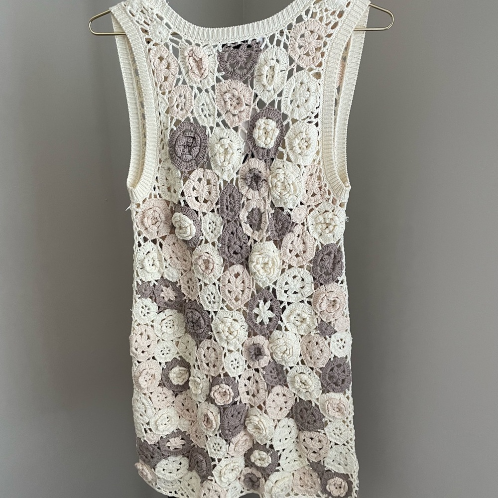 FLORAL CROCHET KNIT DRESS LIMITED EDITION - Picture 5 of 5